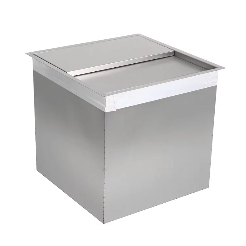 Commercial Stainless Steel Ice Storage Tank Countertop Embedded Ice Bucket Thickened Bar Kitchen Tea Shop Storage Dedicated
