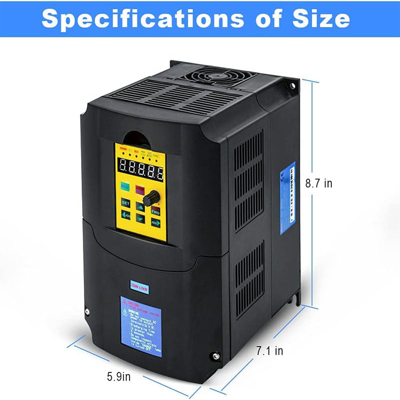 Variable Frequency Drives 220V 1 or 3 Phase Input 3 Phase 0-400HZ Output 26A for CNC Motor Speed Control and Spindle