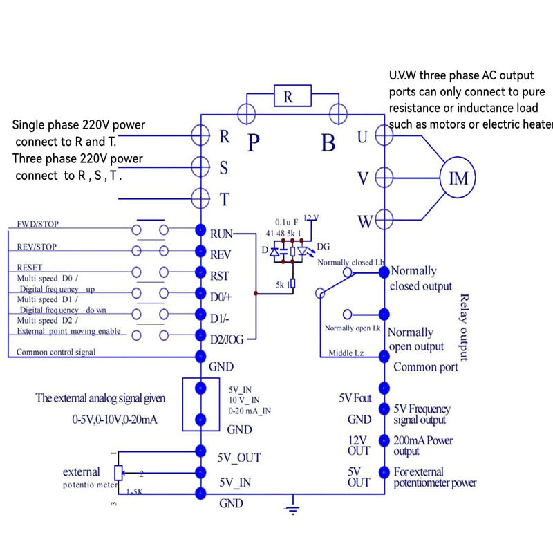 Variable Frequency Drives 220V 1 or 3 Phase Input 3 Phase 0-400HZ Output 26A for CNC Motor Speed Control and Spindle