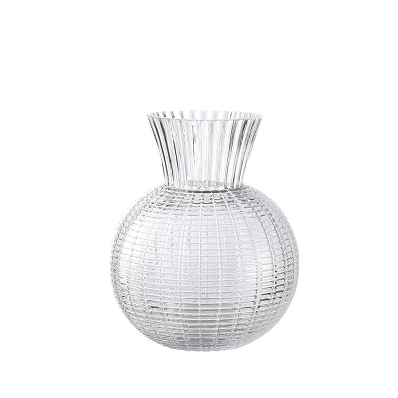 Light Luxury High-End Glass Vase, Living Room Flowers Transparent Flower Arrangement