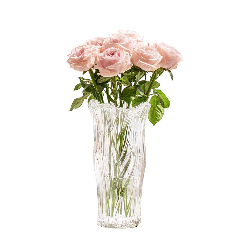 Creative Vase Ornaments, Living Room Flower Arrangement Transparent Glass Vase