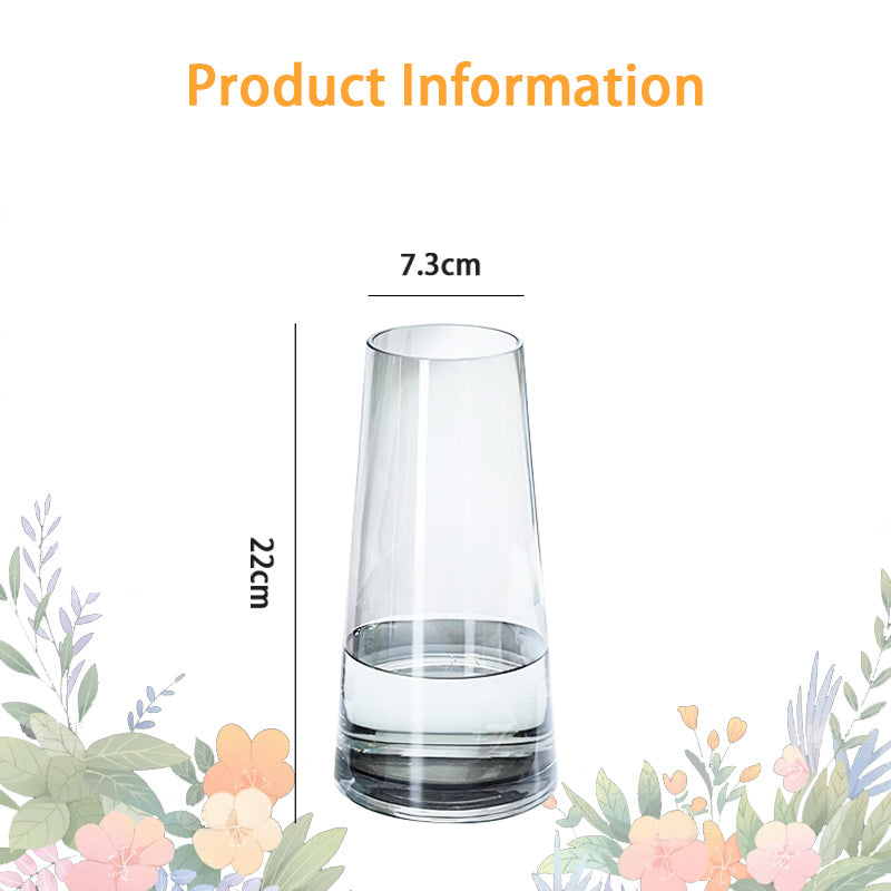 Creative And Simple Ins Style Glass Vase, Water-Filled Transparent Internet Celebrity Living Room Vase, Dried Flower Decorative Vase