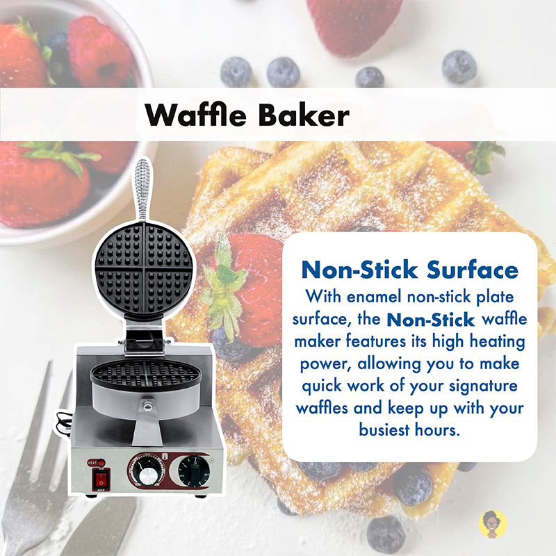 Commercial Waffle Maker Waffle Oven Coffee Electric Hot Waffle Maker Griddle Cake Maker Rotary Waffle Maker