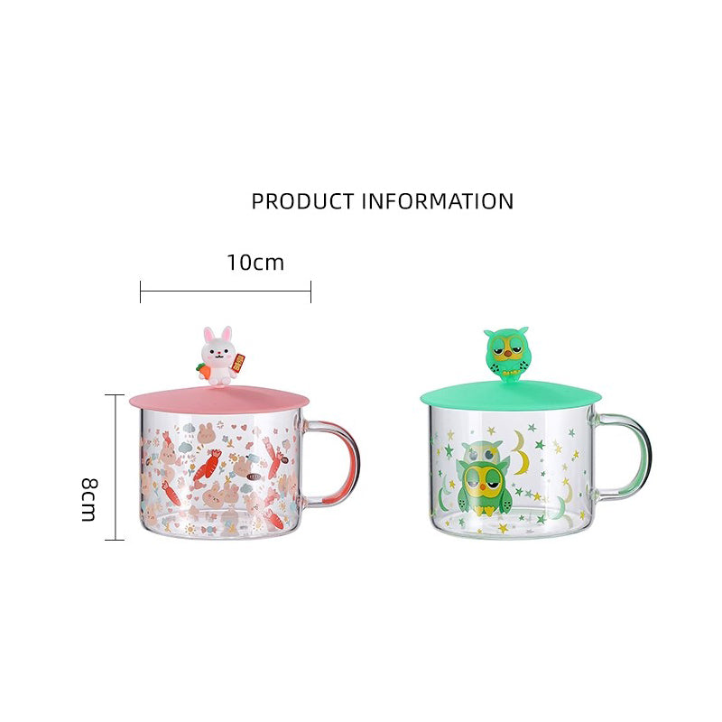High-Quality Glass Water Cup High Temperature Resistance Milk Coffee Drinking Cup With Lid
