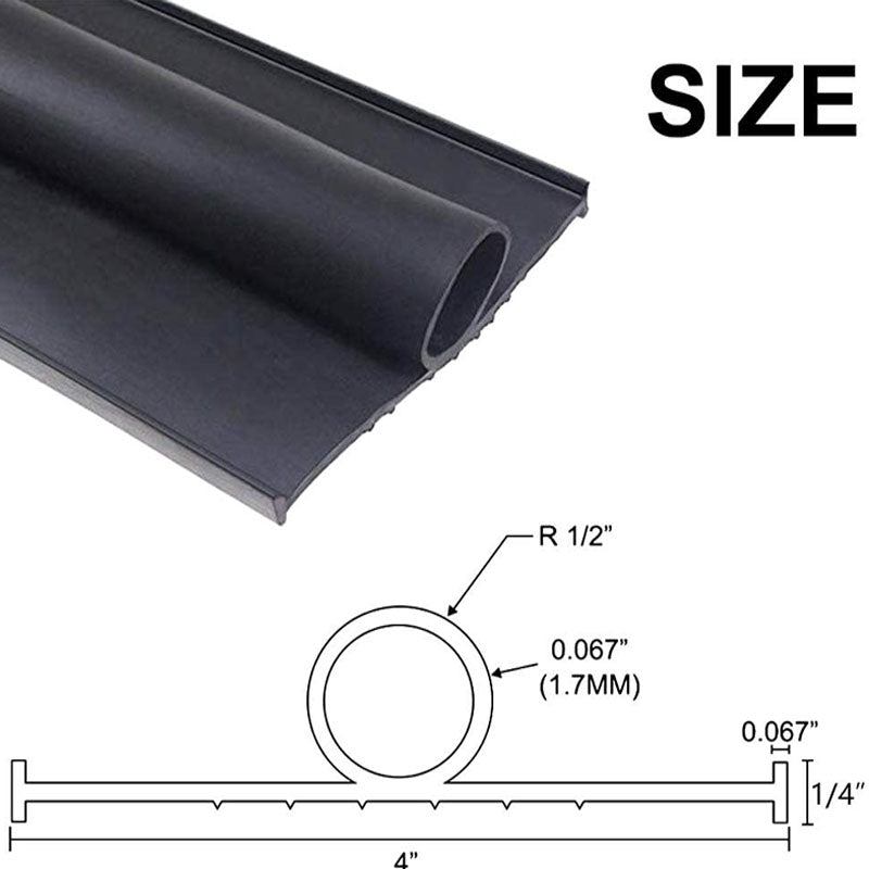 Weather Stripping Garage Door Seals Bottom Rubber Heavy-Duty U Shape + O Ring Combination Weather Stripping Sesl Kit