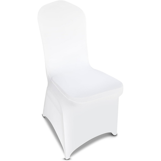 Wedding Chair Covers 100pcs White Chair Covers - Multifunctional Stretch Polyester Spandex Dining Chair Covers for Restaurants, Parties, Weddings, Banquets, etc.