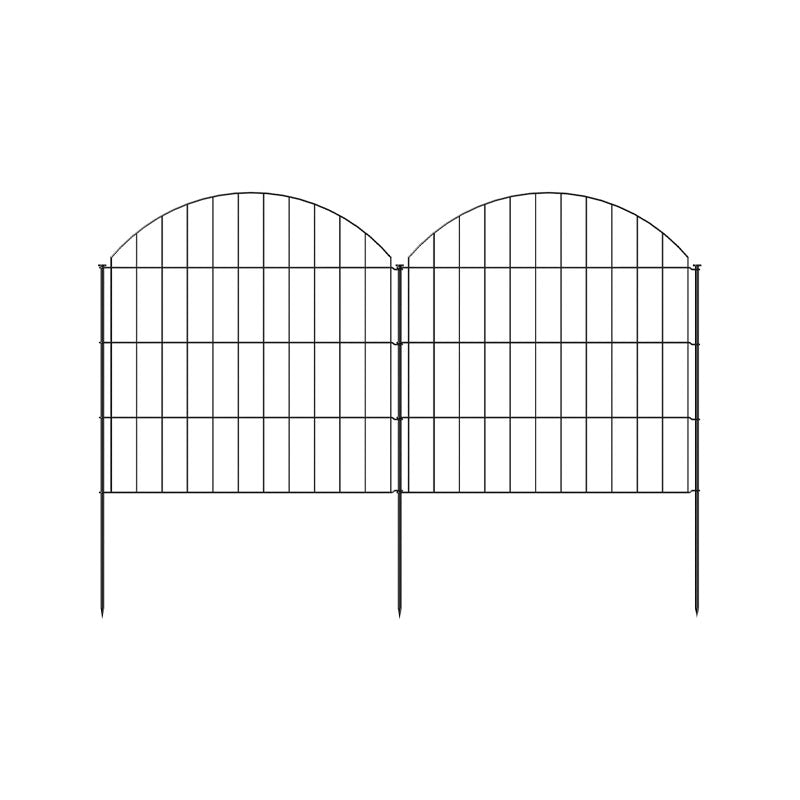 Arch Metal Garden Patio Fence, Garden Fence Border Ground Stakes Animal Barrier