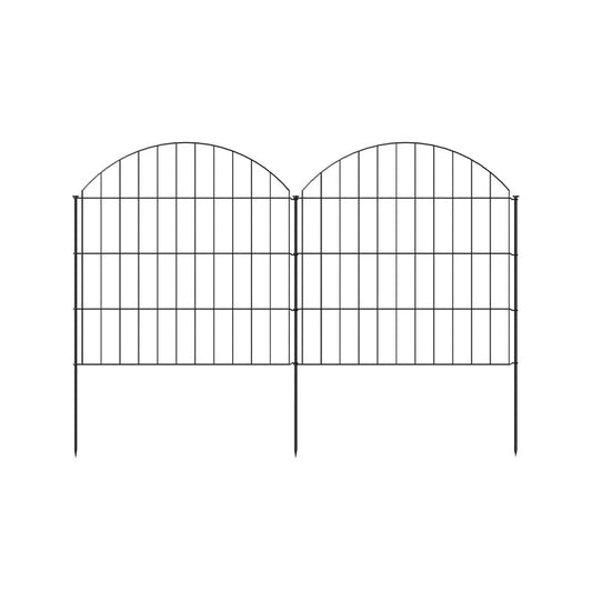 Arch Metal Garden Patio Fence, Garden Fence Border Ground Stakes Animal Barrier