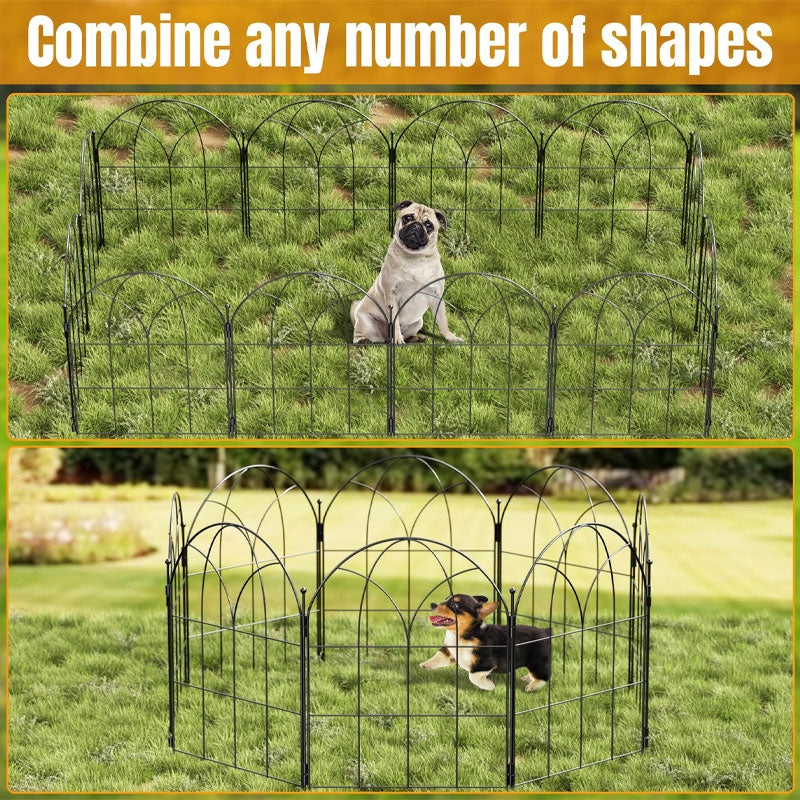 Arched Rust-Proof Fence, Garden Fence, Garden Decorative Fence, Animal Barrier For Animals And Dogs