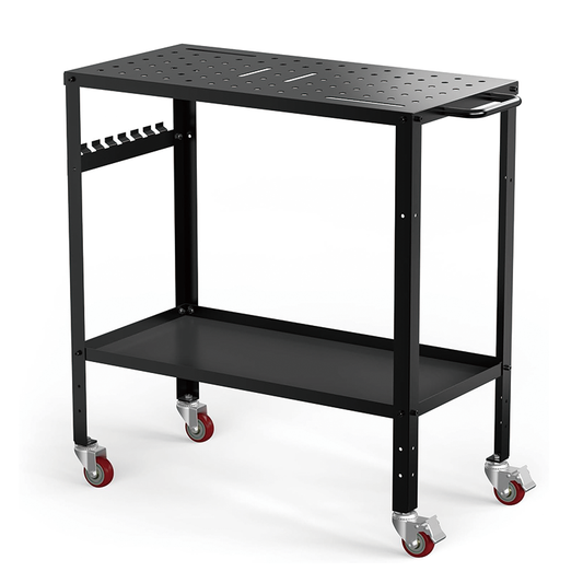 Welding Table workbench,36x18 Inches, 1200 lb Load Capacity,Portable Work Bench with Braking Lockable Casters