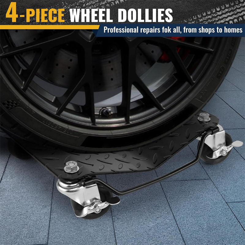 Wheel Dolly of 4 Piece 6000 lbs/2722 kg Car Dollies for Moving Cars Trucks Trailers Motorcycles