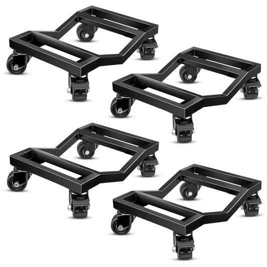 Wheel Dolly 6000 lbs/2722 kg Car Moving Dolly Set of 4 Double V-Shaped Design with 2 Brake Wheels + 2 Swivel Wheels