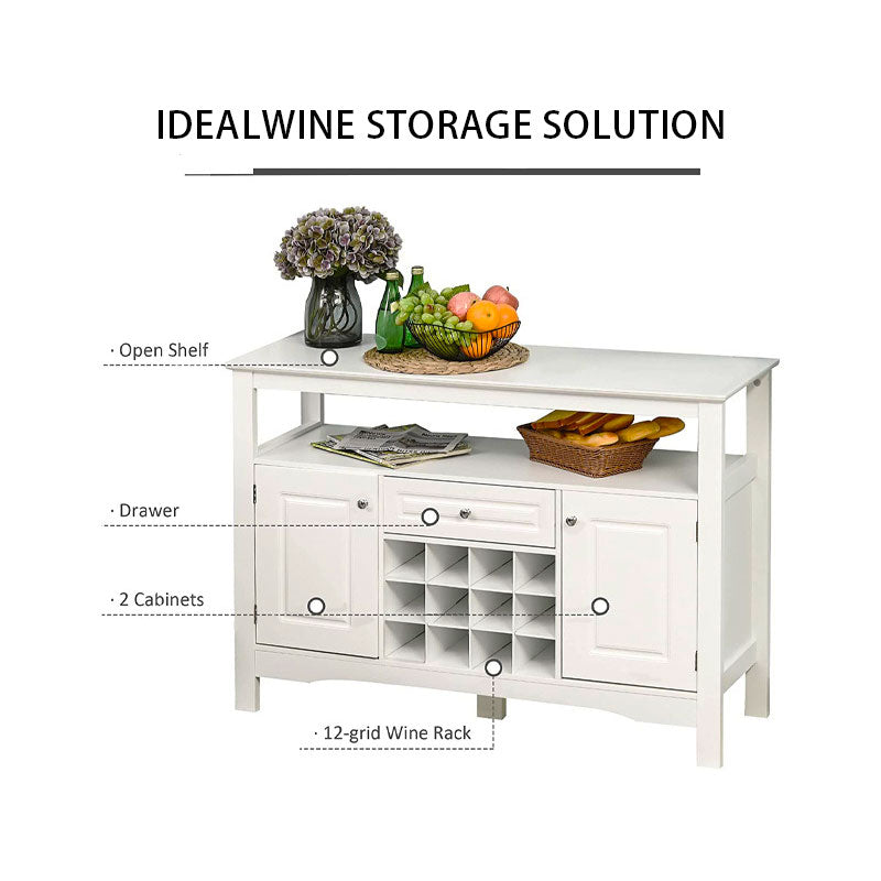 Wine Rack Shelves In The Living Room, Storage Cupboard With Drawers, Kitchen Sideboard