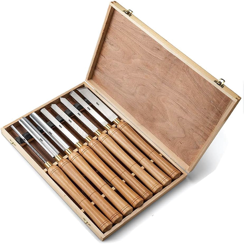 Wood Turning Tools Set,  HSS Wood Carving Tools High Speed Steel Gouge Set Woodworking Lathe Chisel Set Lathe Chisel kit