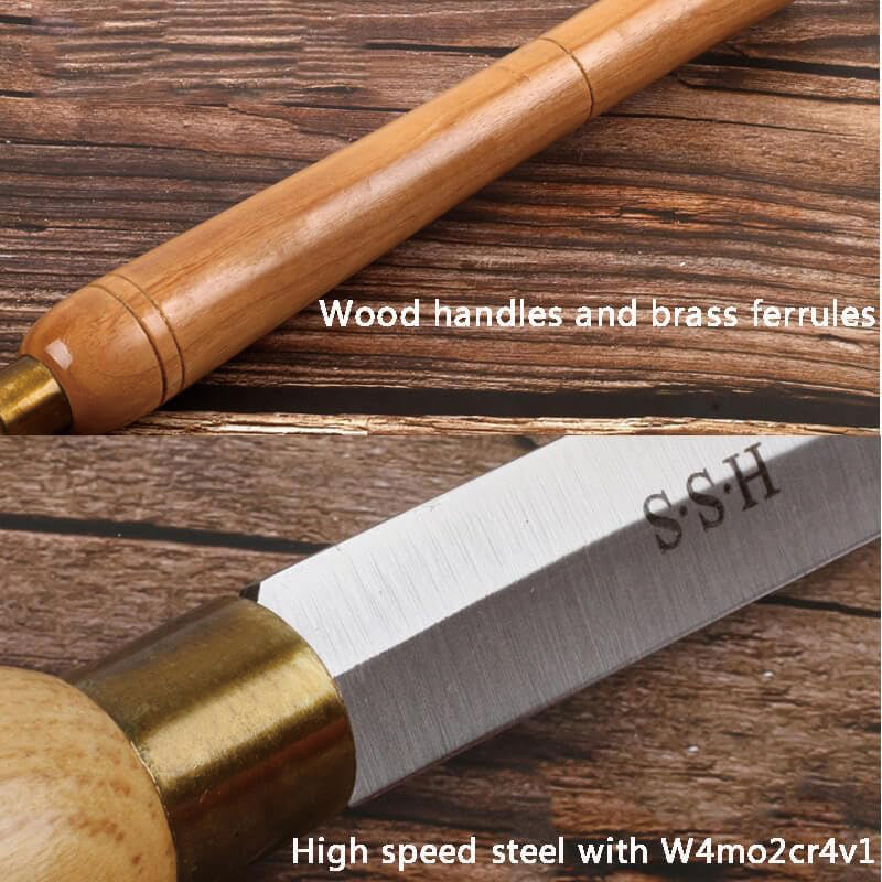 Wood Turning Tools Set,  HSS Wood Carving Tools High Speed Steel Gouge Set Woodworking Lathe Chisel Set Lathe Chisel kit