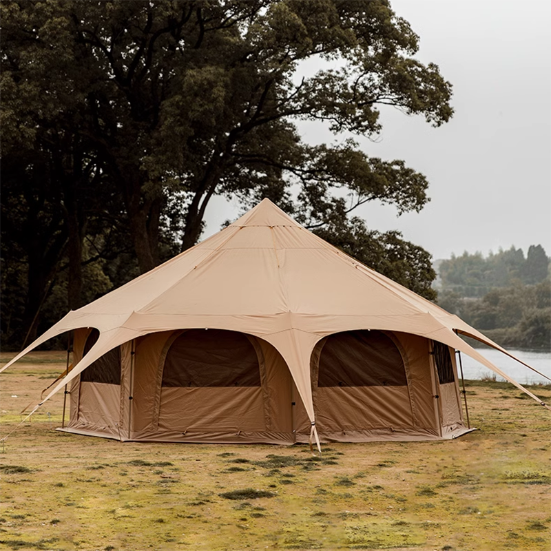Yurt Tent 5m Outdoor Camping Cotton Cloth Luxury Yurt Camping Tent Circus Octagonal Rainproof Camp Tent