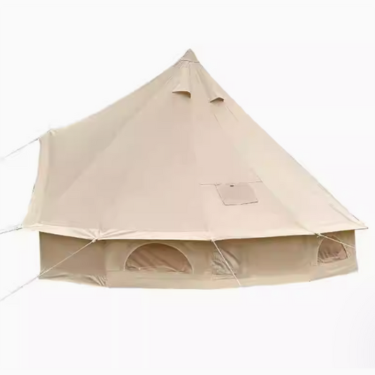 4m Yurt Tent Without Center Pole In Off-White Cotton Fabric