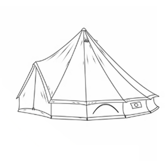 4m Mongolian Yurt Tent With Off-White Oxford Cloth Without Center Pole